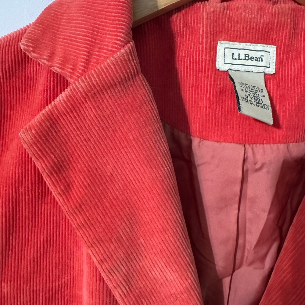 L.L. Bean Red/Orange Corduroy Blazer - Picture 2 of 9